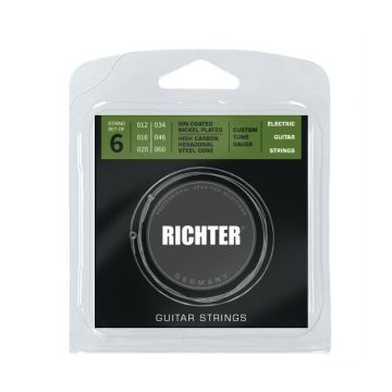 Preview of RICHTER 1922 Electric Guitar Strings 6 String, Custom Gauge Drop B, 012 - 060