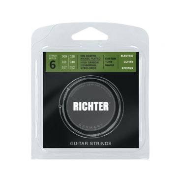 Preview of RICHTER 1925 Electric Guitar Strings 6 String, Custom Gauge Drop B, 009 - 052