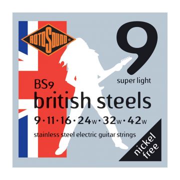 Preview of Rotosound BS9 Roto British steels Super Lights