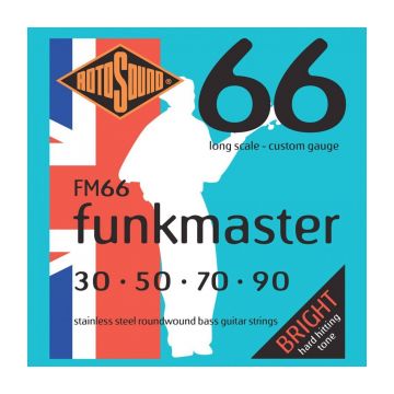 Preview van Rotosound FM66 Swing Bass Funkmaster Roundwound stainless steel