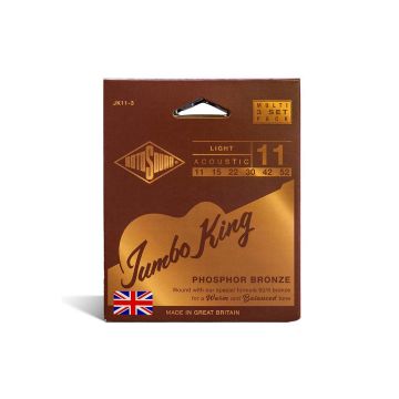 Preview of Rotosound JK11-3 Jumbo King 11 Phosphor bronze 3-pack
