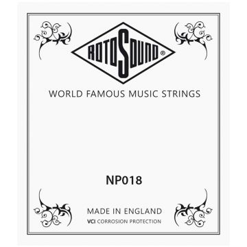 Preview of Rotosound NP018  .018 string for electric/acoustic guitar, stainless steel