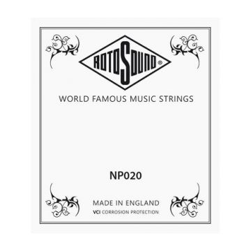 Preview van Rotosound NP020 .020 string for electric/acoustic guitar, stainless steel