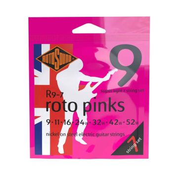 Preview of Rotosound R9-7  Roto 'Pinks' 7 STRING Super light nickel