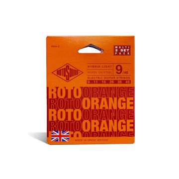 Preview of Rotosound RH9-3 Roto &lsquo;Orange&rdquo;  Hybrid light nickel 3-pack