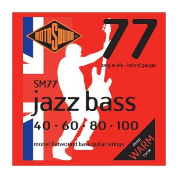 Preview van Rotosound RS SM77 Jazz Bass Flatwound monel