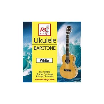 Preview van Royal Classics UWB70 Ukelele White strings ( for Baritone)