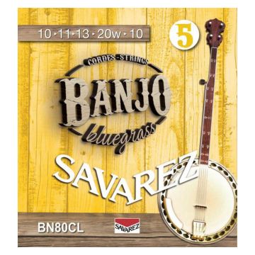 Preview of Savarez BN80CL string set 5-string banjo, bluegrass, custom light