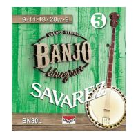 Thumbnail van Savarez BN80L string set 5-string banjo, bluegrass, light, 009-011-013-020W-009