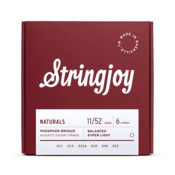 Preview of Stringjoy NB1152 Naturals - Phosphor Bronze 11-52 Super Light