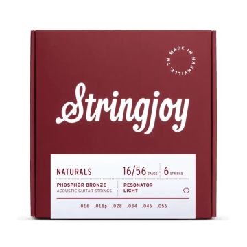 Preview of Stringjoy NB1656 Naturals - Phosphor Bronze 16-56 Resonator Gauge