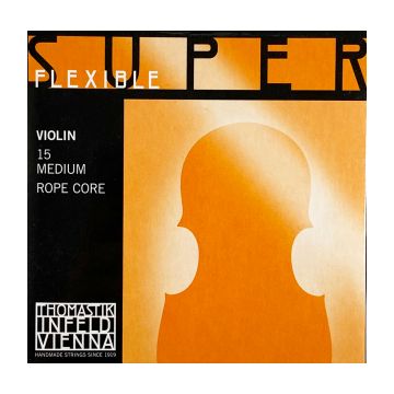 Preview van Thomastik 15 Violin 4/4 Superflexible Rope core Medium