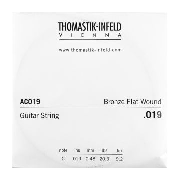 Preview van Thomastik AC019 Single .019 Bronze Flat Wound