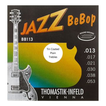 Preview of Thomastik BB113T Jazz BeBop Round wound Tin plated trebles