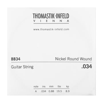 Preview van Thomastik BB34 Single .034 Nickel Round Wound
