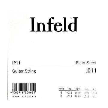 Preview van Thomastik IP11 Single Infeld super alloy .011 Plain Steel