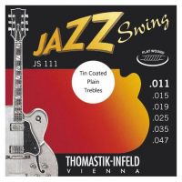 Thumbnail of Thomastik JS111T Jazz Swing Flat wound Tin plated trebles