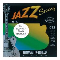 Thumbnail van Thomastik JS112T Jazz Swing  Flat wound Tin plated trebles