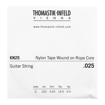 Preview of Thomastik KN25 Single .025 Nylon Tape Wound on Rope Core