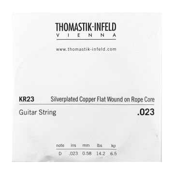 Preview of Thomastik KR23 Single .023 Silverplated Copper Flat Wound on Rope Core