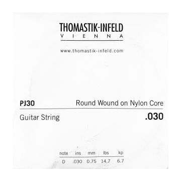 Preview of Thomastik PJ30 Single .030 Round Wound on Nylon Core