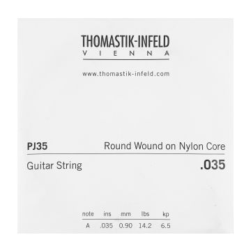 Preview van Thomastik PJ35 Single .035 Round Wound on Nylon Core